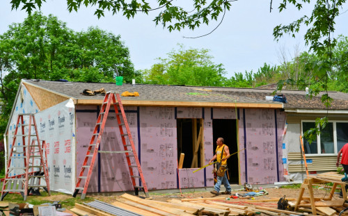 Just a few more shingles, and we're done.