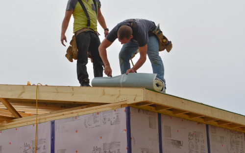Underlayment is installed.