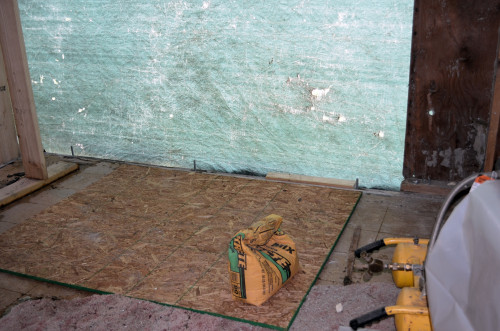 Three new anchor bolts for the west wall of the addition.