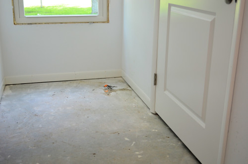 Baseboards in the addition.