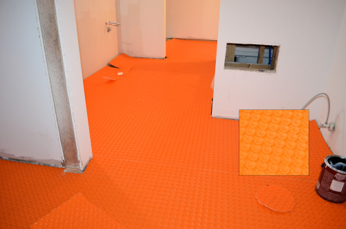 DITRA-HEAT floor mat.
