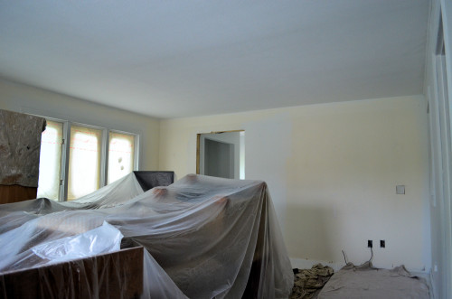 The family room walls will be painted tan/brown.