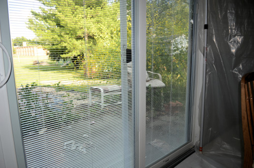 The new slider has built-in blinds.