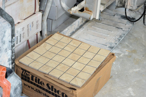 Floor tile for shower -- 2x2".